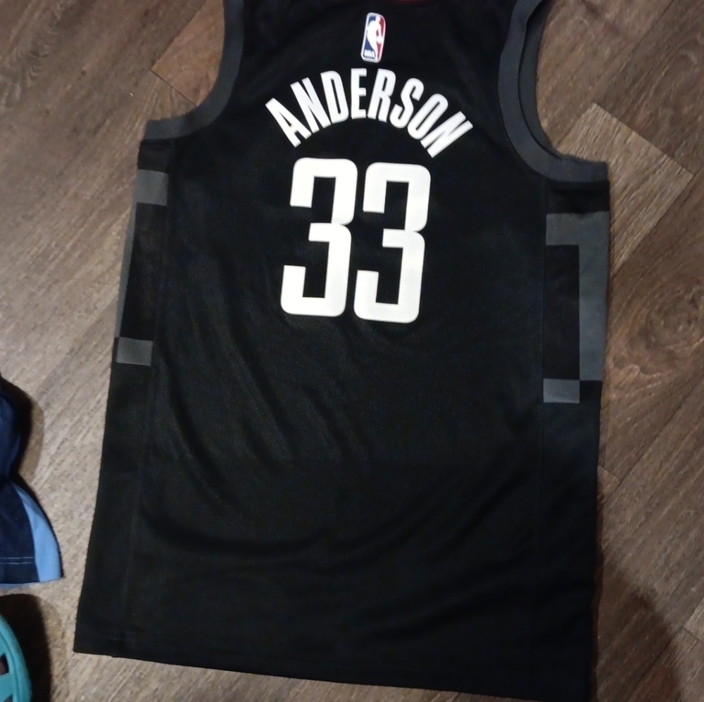 Nike Houston Basketball Jersey Black Red semi new - Picture 4 of 4